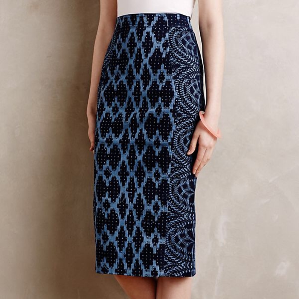 Anthropologie jean skirt